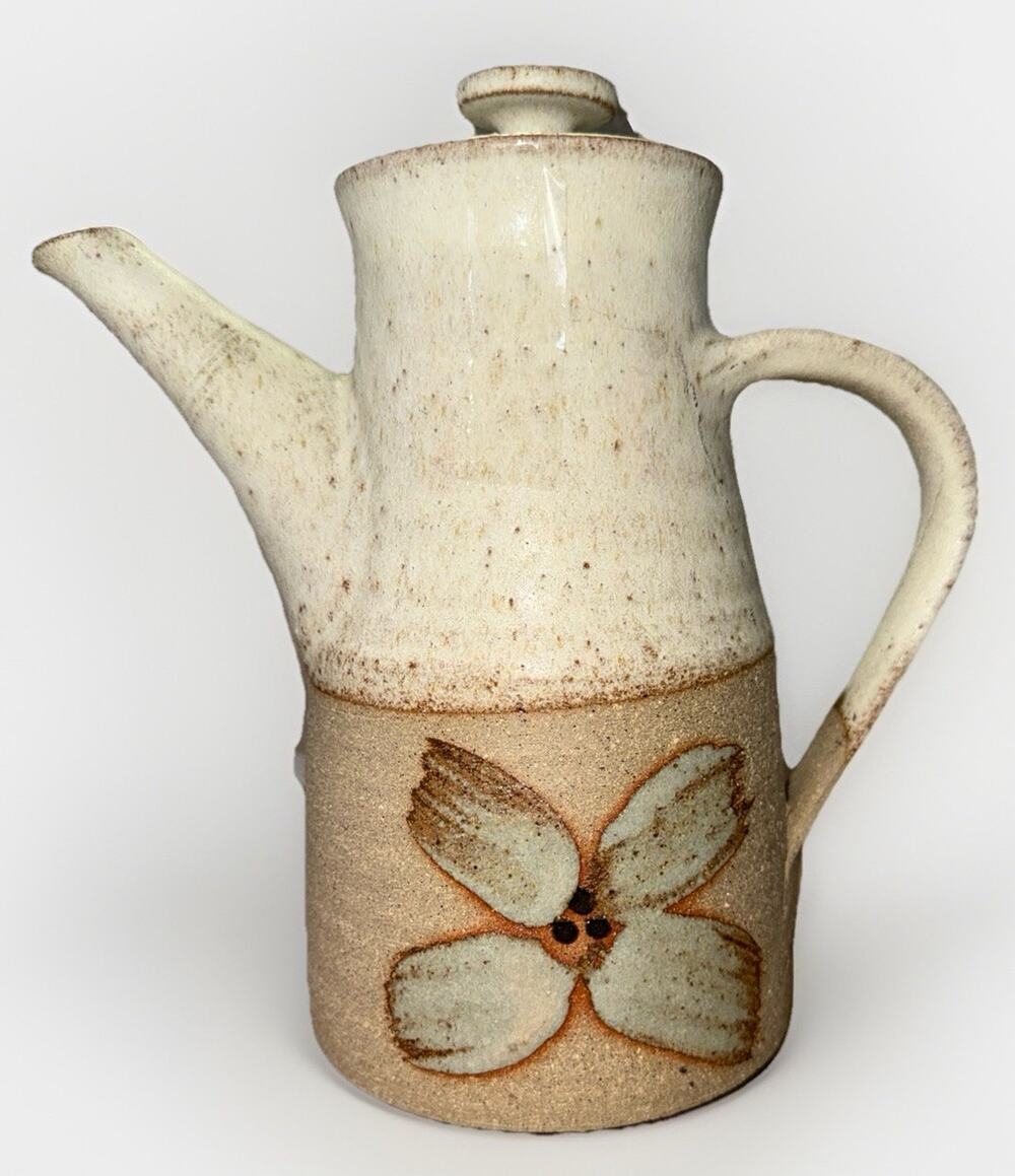 Vintage Studio Pottery Paul Metcalfe Stoneware Glaze 9” Pitcher With Lid